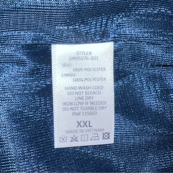 NWT Nordstrom All in Favor Navy Plisse Midi Dress Size XXL Wedding Guest - Picture 5 of 7